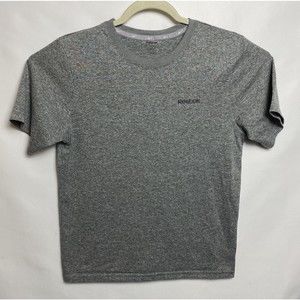 Reebok Shirt Mens Sz S Gray Crew Neck Short Sleeve Polyester Workout Gym